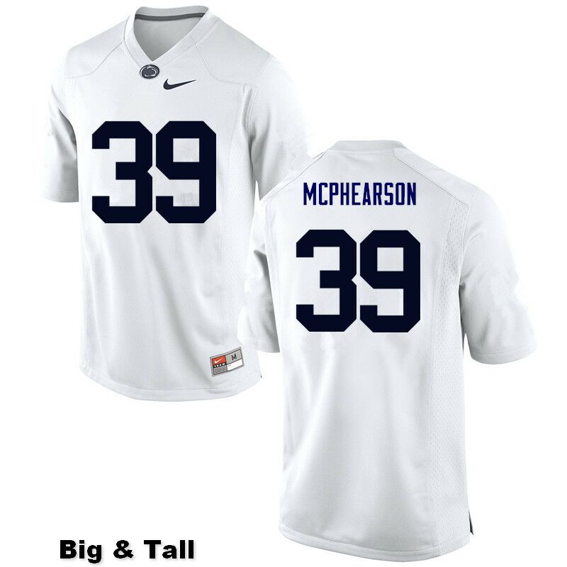 NCAA Nike Men's Penn State Nittany Lions Josh McPhearson #39 College Football Authentic Big & Tall White Stitched Jersey YBN0098TQ